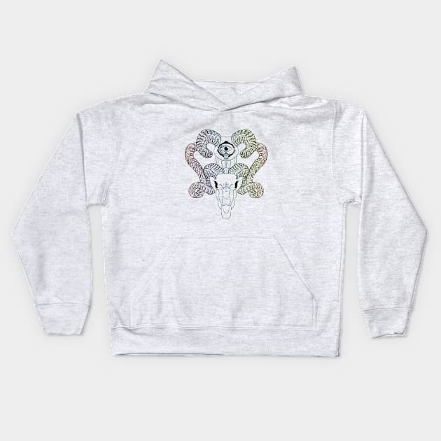 Tripping Ram Kids Hoodie by DanielPurcell